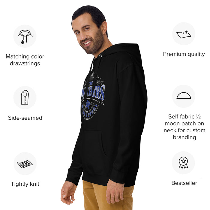 Man wearing Dekaney High School Wildcats Black Premium Unisex Hoodie 211