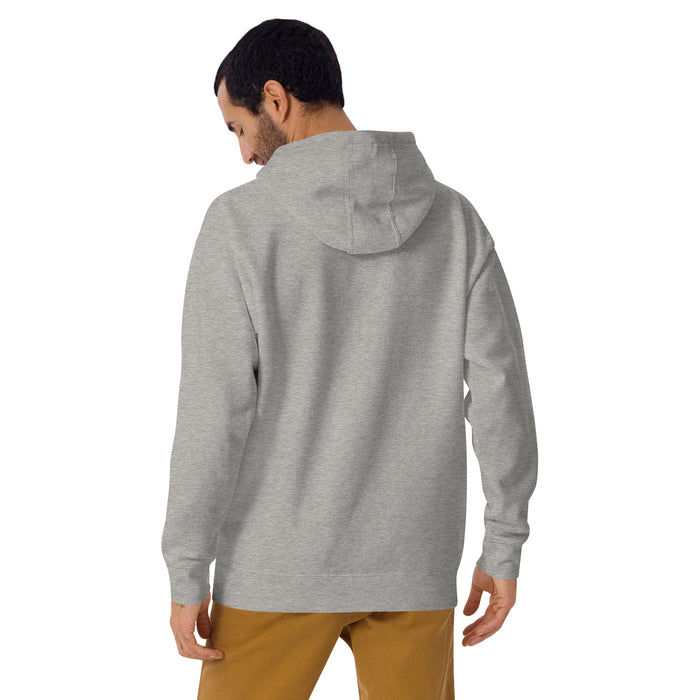 Back view of Cypress Ranch High School Mustangs Carbon Grey Premium Unisex Hoodie 210