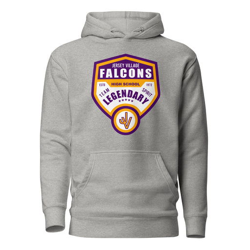 Jersey Village Falcons Premium Grey Hoodie - Design 14