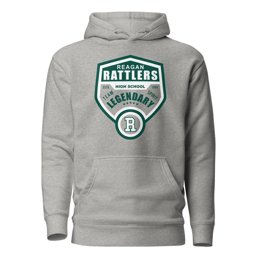 Reagan High School Rattlers Premium Carbon Grey Hoodie 14