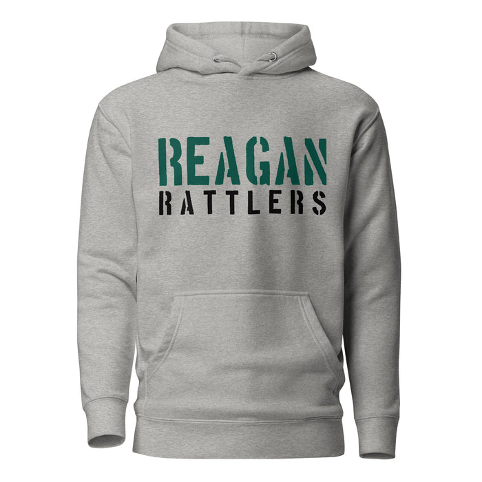 Reagan High School Rattlers Premium Carbon Grey Hoodie 17