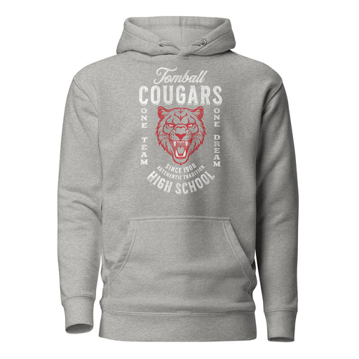 Tomball Cougars Premium Grey Hoodie - Design 06