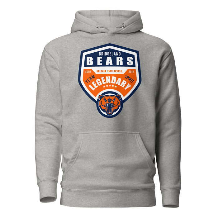 Bridgeland High School Bears Premium Carbon Grey Hoodie 14