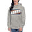 Woman wearing a Bridgeland High School Bears Premium Carbon Grey Hoodie 84