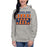 Woman wearing a Bridgeland High School Bears Premium Carbon Grey Hoodie 86