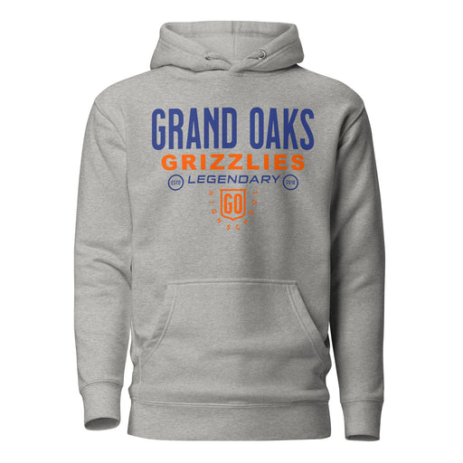 Grand Oaks High School Grizzlies Carbon Grey Premium Hoodie 03