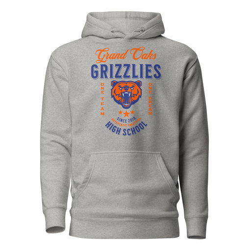 Grand Oaks High School Grizzlies Carbon Grey Premium Hoodie 08