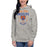 Woman wearing a Grand Oaks High School Grizzlies Carbon Grey Premium Hoodie 08