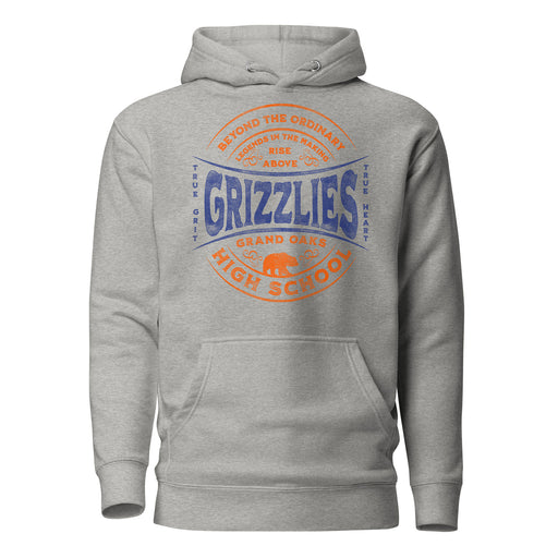 Grand Oaks High School Grizzlies Carbon Grey Premium Hoodie 10