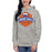 Woman wearing a Grand Oaks High School Grizzlies Carbon Grey Premium Hoodie 15