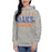 Woman wearing a Grand Oaks High School Grizzlies Carbon Grey Premium Hoodie 17