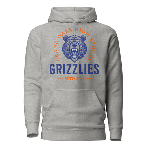 Grand Oaks High School Grizzlies Carbon Grey Premium Hoodie 18