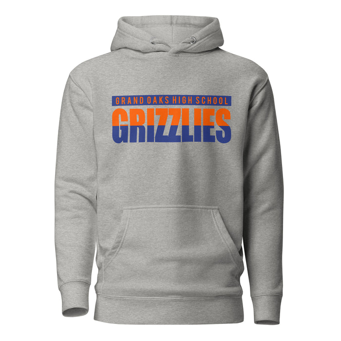 Grand Oaks High School Grizzlies Carbon Grey Premium Hoodie 25