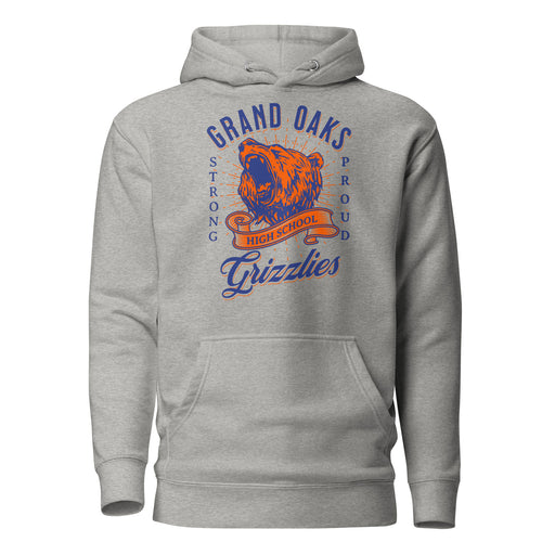 Grand Oaks High School Grizzlies Carbon Grey Premium Hoodie 26