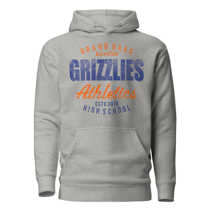 Grand Oaks High School Grizzlies Carbon Grey Premium Hoodie 35