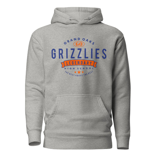 Grand Oaks High School Grizzlies Carbon Grey Premium Hoodie 44