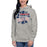 Woman wearing a Allen High School Eagles Premium Carbon Grey Hoodie 213