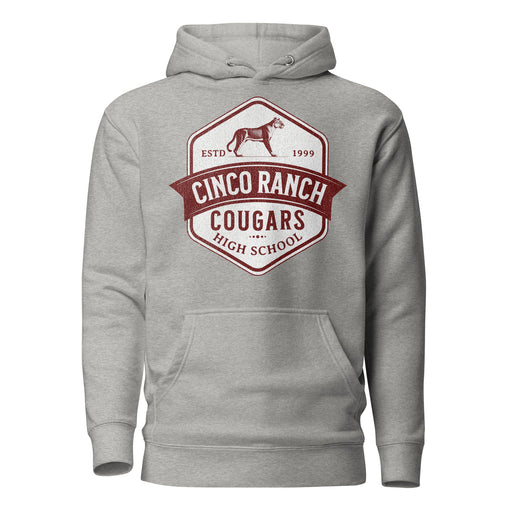 Cinco Ranch High School Cougars Premium Carbon Grey Hoodie 203