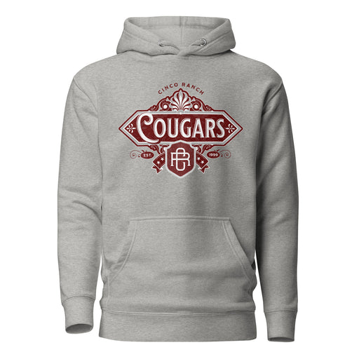 Cinco Ranch High School Cougars Premium Carbon Grey Hoodie 210