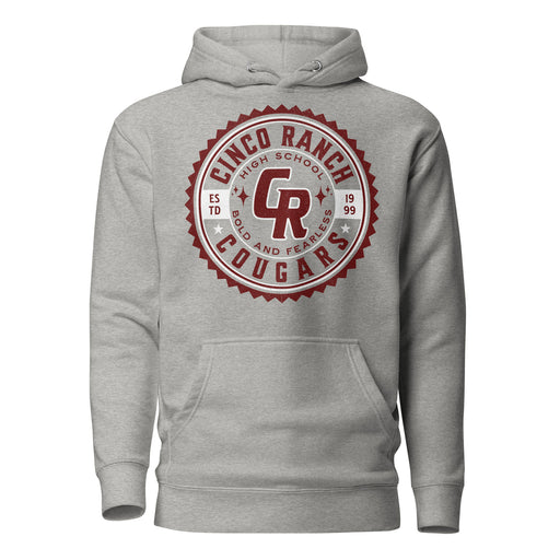 Cinco Ranch High School Cougars Premium Carbon Grey Hoodie 216