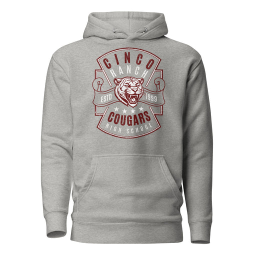 Cinco Ranch High School Cougars Premium Carbon Grey Hoodie 215