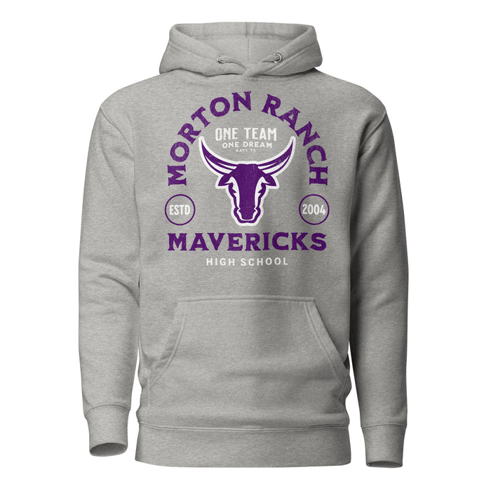 Morton Ranch High School Mavericks Premium Carbon Grey Hoodie 217