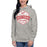 Woman wearing a Katy High School Tigers Carbon Grey Premium Unisex Hoodie 205