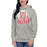 Woman wearing a Katy High School Tigers Carbon Grey Premium Unisex Hoodie 207