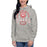 Woman wearing a Katy High School Tigers Carbon Grey Premium Unisex Hoodie 221