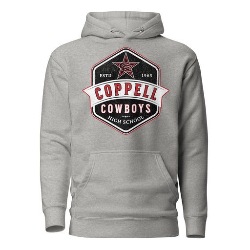 Coppell High School Cowboys Carbon Grey Premium Unisex Hoodie 205