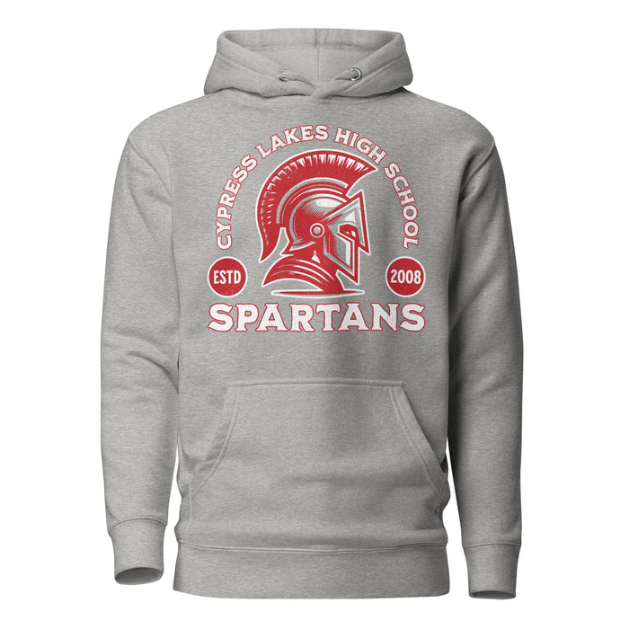 Cypress Lakes High School Spartans Carbon Grey Premium Unisex Hoodies 208