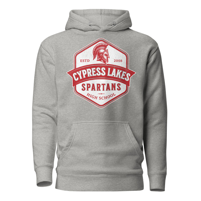 Cypress Lakes High School Spartans Carbon Grey Premium Unisex Hoodies 209