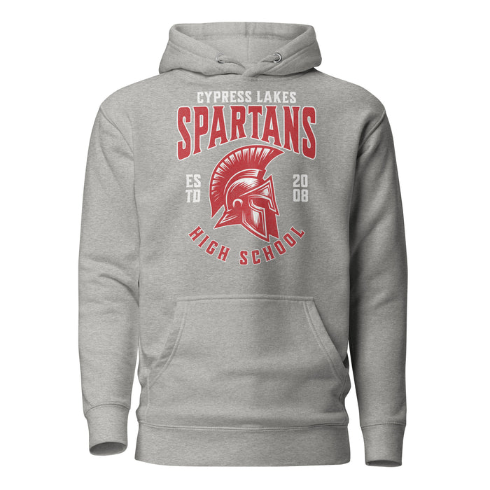 Cypress Lakes High School Spartans Carbon Grey Premium Unisex Hoodies 213