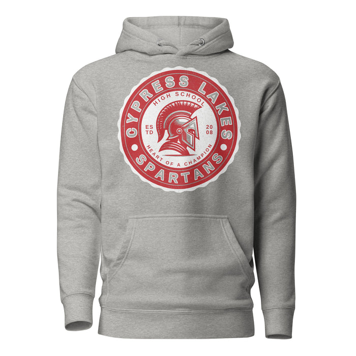 Cypress Lakes High School Spartans Carbon Grey Premium Unisex Hoodies 216