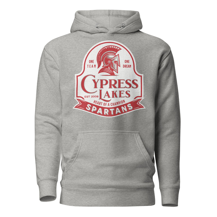 Cypress Lakes High School Spartans Carbon Grey Premium Unisex Hoodies 219