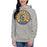 Woman wearing Cypress Ranch High School Mustangs Carbon Grey Premium Unisex Hoodie 202