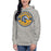 Woman wearing Cypress Ranch High School Mustangs Carbon Grey Premium Unisex Hoodie 204