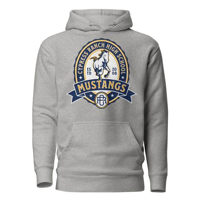 Cypress Ranch High School Mustangs Carbon Grey Premium Unisex Hoodie 213