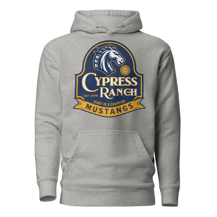 Cypress Ranch High School Mustangs Carbon Grey Premium Unisex Hoodie 220