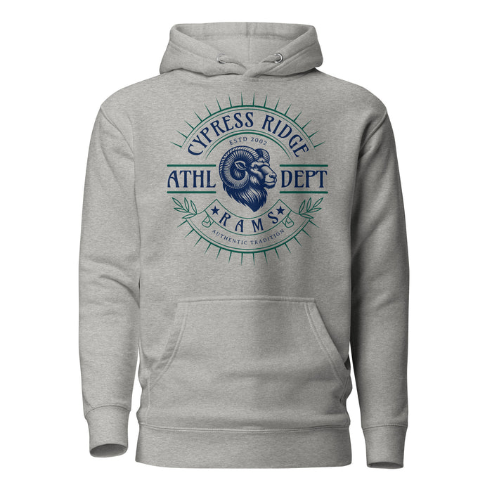 Cypress Ridge High School Rams Carbon Grey Premium Unisex Hoodie 201