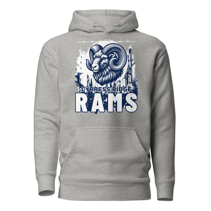 Cypress Ridge High School Rams Carbon Grey Premium Unisex Hoodie 202