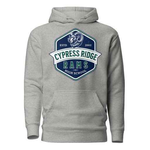 Cypress Ridge High School Rams Carbon Grey Premium Unisex Hoodie 209