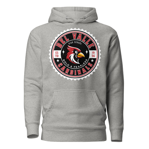 Del Valle High School Cardinals Carbon Grey Premium Unisex Hoodie 203