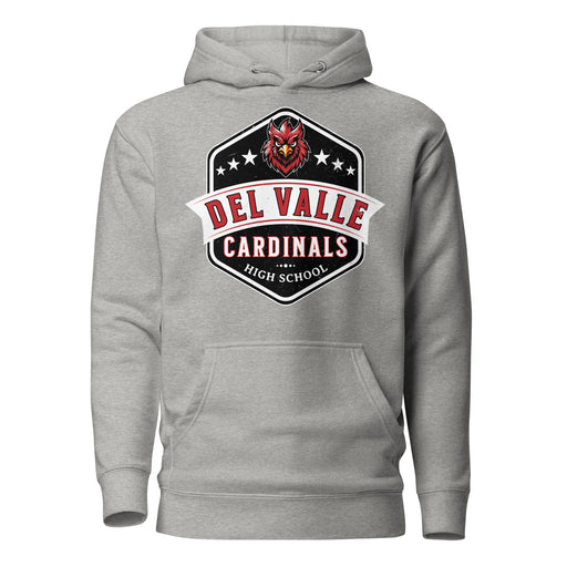 Del Valle High School Cardinals Carbon Grey Premium Unisex Hoodie 209