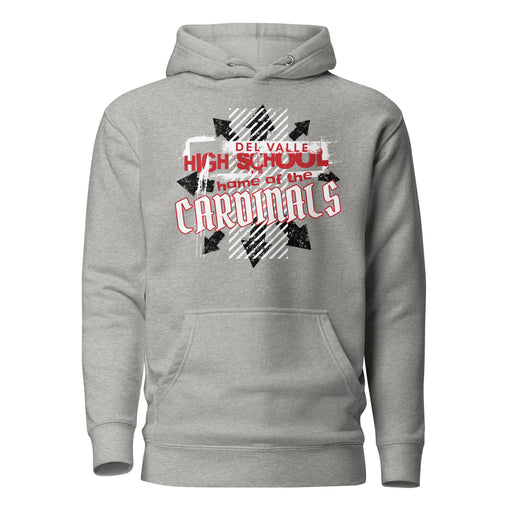 Del Valle High School Cardinals Carbon Grey Premium Unisex Hoodie 210