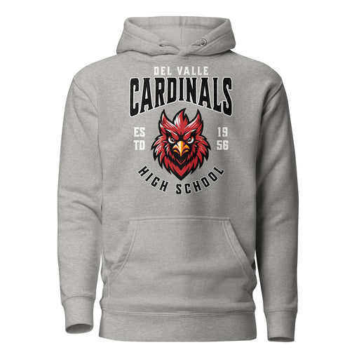 Del Valle High School Cardinals Carbon Grey Premium Unisex Hoodie 213