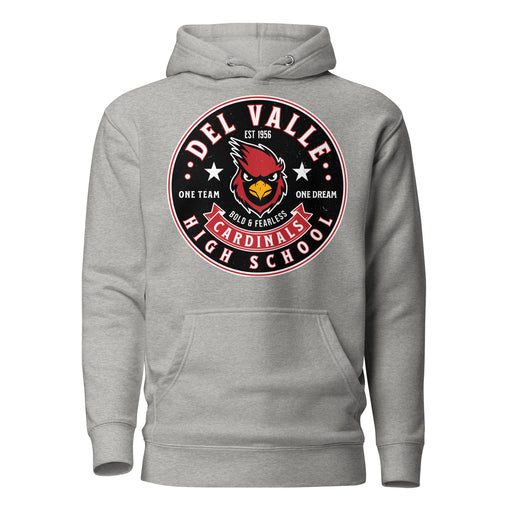 Del Valle High School Cardinals Carbon Grey Premium Unisex Hoodie 215