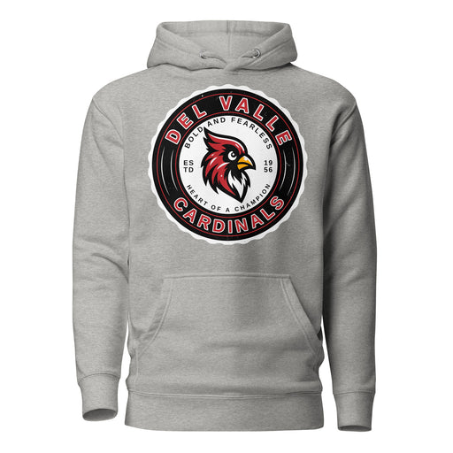 Del Valle High School Cardinals Carbon Grey Premium Unisex Hoodie 216