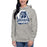 Woman wearing Flower Mound High School Jaguars Carbon Grey Premium Hoodie 202