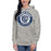 Woman wearing Flower Mound High School Jaguars Carbon Grey Premium Hoodie 216